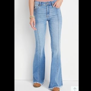 KanCan Wide Flare Front Seam Jeans - Size 28